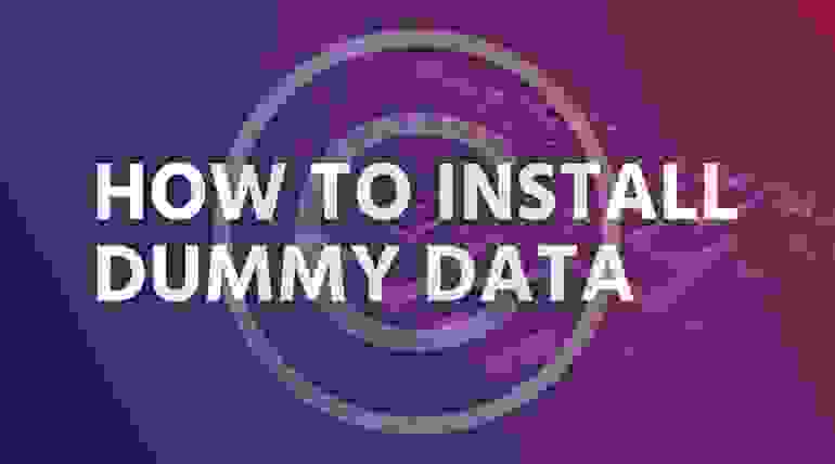 How to install dummy data